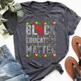 Black Educators Matter Teacher Black History Month Pride Bella Canvas T-shirt Heather Deep Teal