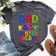 Dad Of The Master Builder Birthday Boy Girl Blocks Birthday Bella Canvas T-shirt Heather Deep Teal