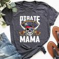 Family Skull Pirate Mama Jolly Roger Crossbones Flag Bella Canvas T-shirt Heather Deep Teal