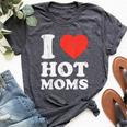 I Heart Love Hot Moms Humor Couple Matching Dad Men Bella Canvas T-shirt Heather Deep Teal