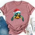 Cute Sea Turtle Christmas Santa Hat Xmas Pajama Bella Canvas T-shirt Heather Dark Grey