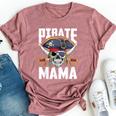Family Skull Pirate Mama Jolly Roger Crossbones Flag Bella Canvas T-shirt Heather Dark Grey