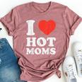 I Heart Love Hot Moms Humor Couple Matching Dad Men Bella Canvas T-shirt Heather Dark Grey
