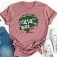 414 Milwaukee Area Code African American Woman Afro Bella Canvas T-shirt Heather Mauve