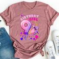 9Th Birthday Girl 9 Years Painting Art Number 9 Bella Canvas T-shirt Heather Mauve