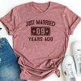 9Th Wedding Anniversary Husband Wife Just Married 9 Years Bella Canvas T-shirt Heather Mauve