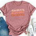 Advocate Support Empower Groovy Social Worker Graduation Bella Canvas T-shirt Heather Mauve