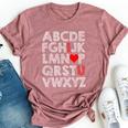 Alphabet Abc I Love You Valentine Day Baby Girl Toddler Bella Canvas T-shirt Heather Mauve