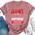 Aunt Of The Berry First Birthday Of Girl Strawberry Auntie Bella Canvas T-shirt Heather Mauve