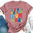 In My Autism Mom Era Autism Awareness Support Puzzle Groovy Bella Canvas T-shirt Heather Mauve
