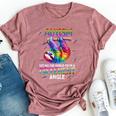 Autism Rainbow Sloth Seeing The World From Different Angle Bella Canvas T-shirt Heather Mauve