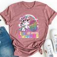 Awesome 8 Year Old Unicorn 8Th Birthday Girl Party Princess Bella Canvas T-shirt Heather Mauve