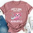 Axolotl Kawaii Just A Girl Who Loves Axolotls Bella Canvas T-shirt Heather Mauve