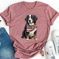 Berner Us Flag Bernese Mountain Dog Owner Mom Dad Women Bella Canvas T-shirt Heather Mauve