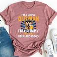 Bichon I’M A Simple Old Man I’M Grumpy&I Like Beer&Dogs Fun Bella Canvas T-shirt Heather Mauve