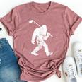 Bigfoot Golf Golfer Vintage Sasquatch Women Bella Canvas T-shirt Heather Mauve