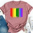 Binghamton New York Lgbtq Gay Pride Rainbow Skyline Bella Canvas T-shirt Heather Mauve