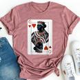 Black Queen Of Hearts Card Deck Game Proud Black Woman Bella Canvas T-shirt Heather Mauve
