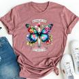 Blessed By God Loved By Jesus Christian Jesus Butterfly Bella Canvas T-shirt Heather Mauve