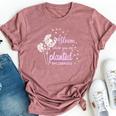 Bloom Where You Are Planted Dandelion Purple Up Military Kid Bella Canvas T-shirt Heather Mauve