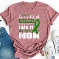 Bravery Mom Liver Cancer Awareness Ribbon Bella Canvas T-shirt Heather Mauve