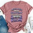 Bravery In My Mom Stomach Cancer Awareness Ribbon Bella Canvas T-shirt Heather Mauve