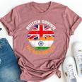 British Grown Indian Roots Vintage Flags For Women Bella Canvas T-shirt Heather Mauve