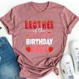 Brother Of The Berry First Birthday Of Girl Strawberry Bro Bella Canvas T-shirt Heather Mauve