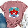 Brother Of The Birthday Boy Girl Dog Paw Family Matching Bella Canvas T-shirt Heather Mauve