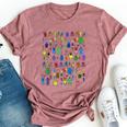 Bugs Adorable Graphic Crawling With Bugs Rainbow Colors Bella Canvas T-shirt Heather Mauve