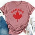 Canada Vintage Canadian Flag Leaf Maple Retro Bella Canvas T-shirt Heather Mauve