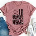 Cigars Whiskey Guns & Freedom Drinking Usa Flag Gun Bella Canvas T-shirt Heather Mauve