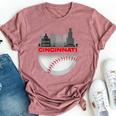 Cincinnati Vintage Style Of Baseball Bella Canvas T-shirt Heather Mauve