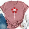 Cleveland Flower Baseball Souvenir I Love Cleveland Bella Canvas T-shirt Heather Mauve