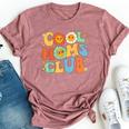 Cool Moms Club Groovy Mother's Day Floral Flower Bella Canvas T-shirt Heather Mauve
