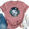 Cottagecore Aesthetic Frog Mushroom Moon Vintage Floral Bella Canvas T-shirt Heather Mauve