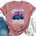 Cute Monster Truck Birthday Party Girl Like Monster Truck Bella Canvas T-shirt Heather Mauve