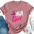 Cute Ninja Fighter Costume Ninja Girl Bella Canvas T-shirt Heather Mauve