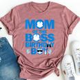 Dad And Mom Of The Boss Birthday Boy Baby Family Party Decor Bella Canvas T-shirt Heather Mauve