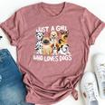 Dog Lover Just A Girl Who Loves Dogs Bella Canvas T-shirt Heather Mauve
