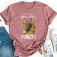 Donkey Lovers Girl Just A Girl Who Loves Donkeys Bella Canvas T-shirt Heather Mauve