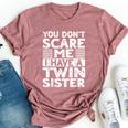 You Don't Scare Me I Have A Twin Sister Brother Boys Girls Bella Canvas T-shirt Heather Mauve