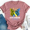 Down Syndrome Awareness Butterfly Down Syndrome Support Bella Canvas T-shirt Heather Mauve