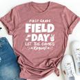 Field Day First 1St Grade Orange 2024 Boy Girl Teacher Bella Canvas T-shirt Heather Mauve