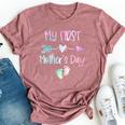 My First Mother's Day For New Mom Mother Pregnancy Tie Dye Bella Canvas T-shirt Heather Mauve