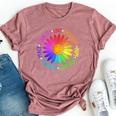 Flower Kindness Peace Equality Rainbow Flag Lgbtq Ally Pride Bella Canvas T-shirt Heather Mauve