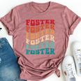 Foster Tie Dye Groovy Hippie 60S 70S Name Foster Bella Canvas T-shirt Heather Mauve