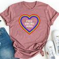 Free Sibling Hugs Heart Lgbt Gay Pride Month Brother Sister Bella Canvas T-shirt Heather Mauve
