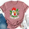 Fried Smoking Chicken 420 Marijuana Weed Leaf Pots 420 Bella Canvas T-shirt Heather Mauve