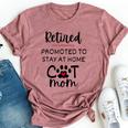Cat Mom Cat With Heart Retirement For Cat Lover Bella Canvas T-shirt Heather Mauve